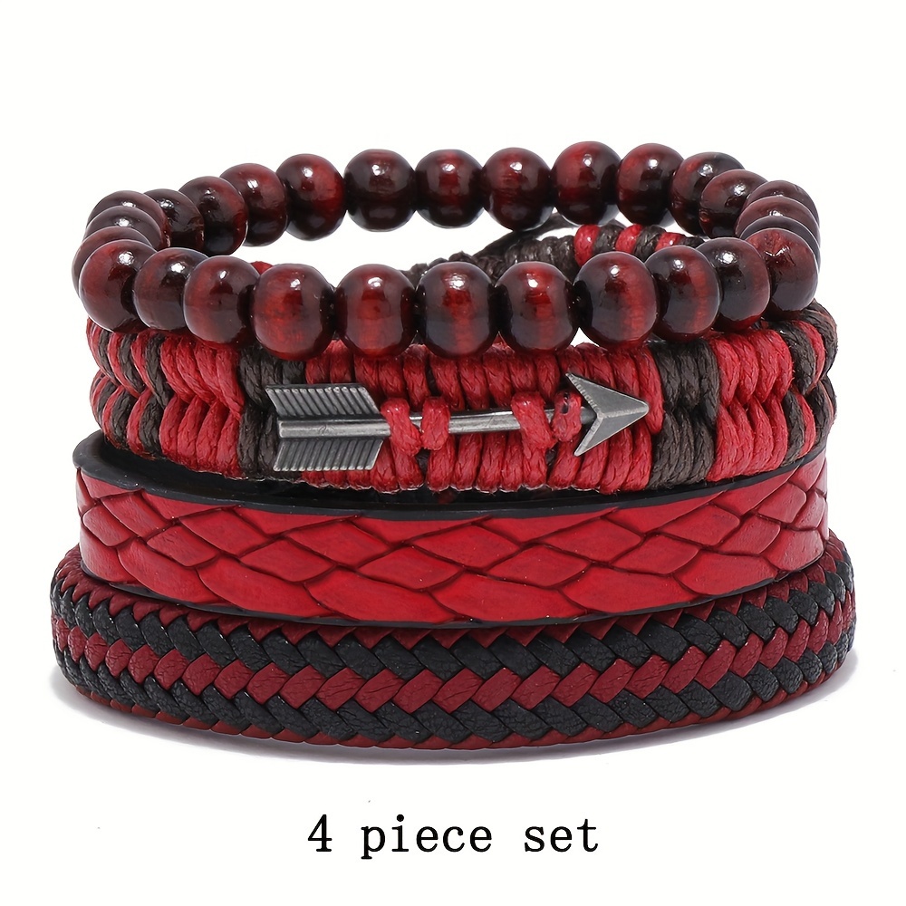 TEMU Juego de 4 cordones de PU tejidos a de estilo , accesorios de de moda y sencillos para combinar y mezclar tú mismo
