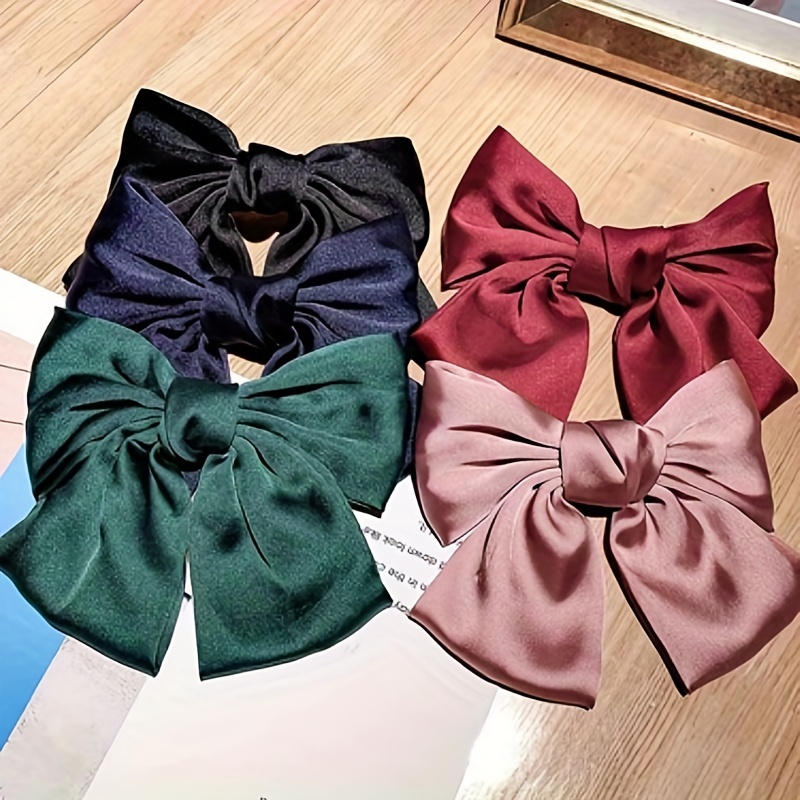  2PCS Black Velvet Bows Girls Hair Clip Ribbon Accessories for  Baby Toddlers Teens Kids : Beauty & Personal Care