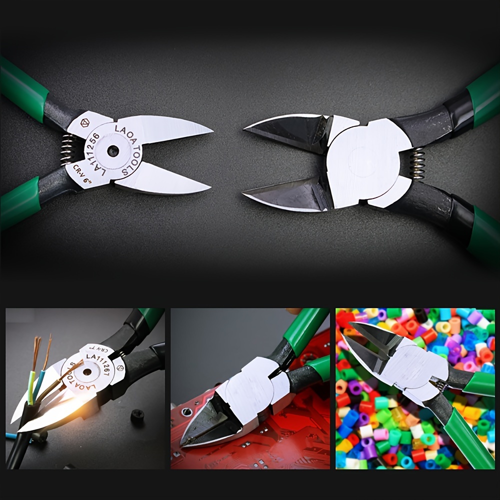 6 Inch Wire Cutters, Chrome Vanadium Steel Pliers for Electrical Cable,  Hand Cutting Tool