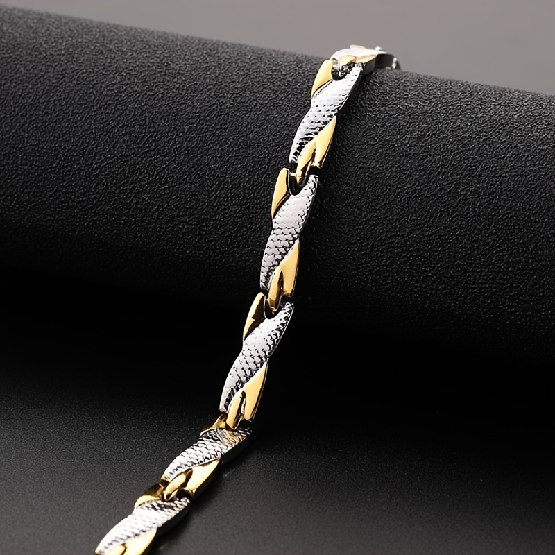 Men's 7mm Detachable Adjustable Dragon Pattern Bracelet