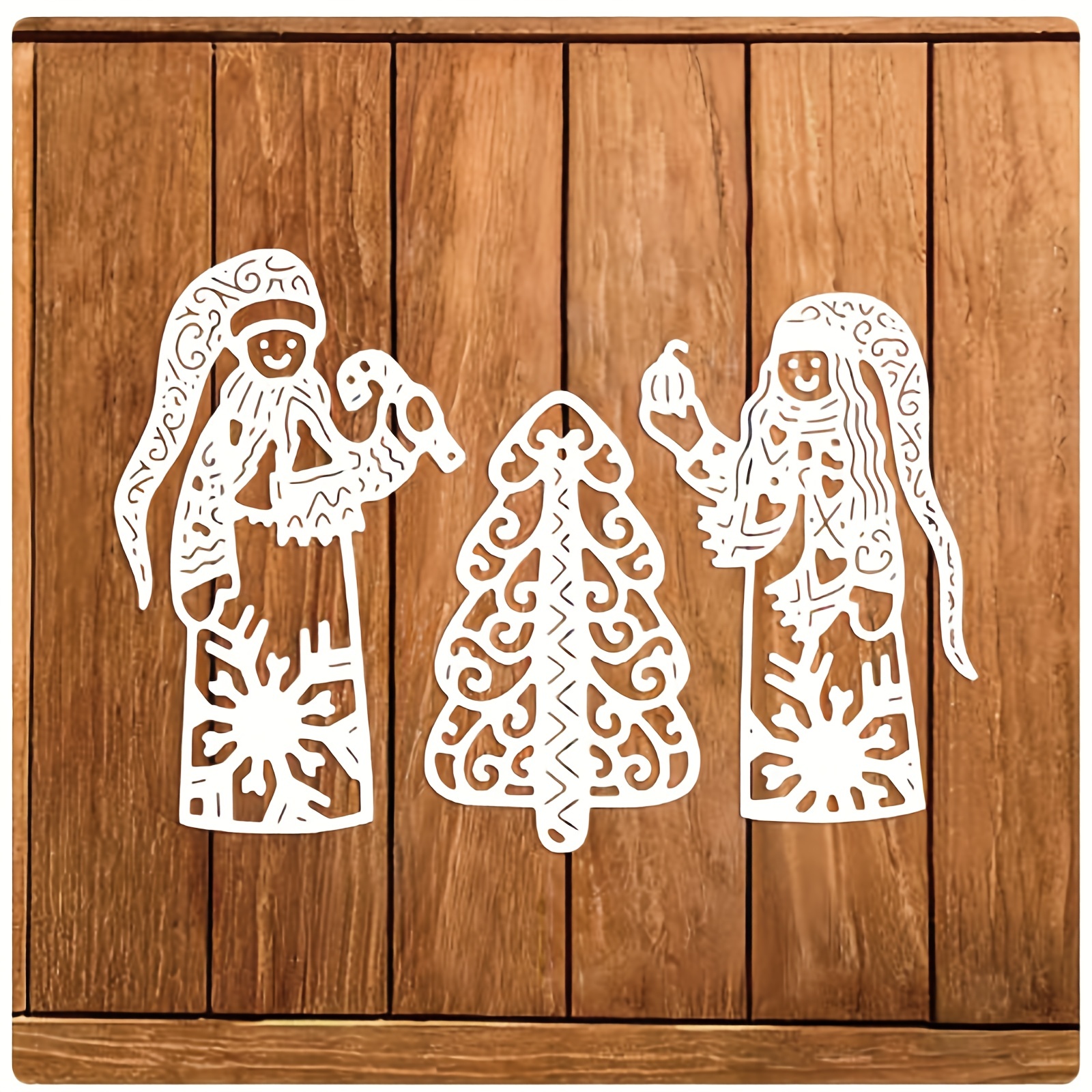 Xmas Snowflakes Wooden Die Cuts Diy Cutting Dies For Card - Temu