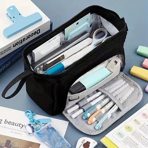 Wovilon School Supplies Small Pencil Case Student Pencil Pouch Coin Pouch  Office Stationery Organizer For Teen School