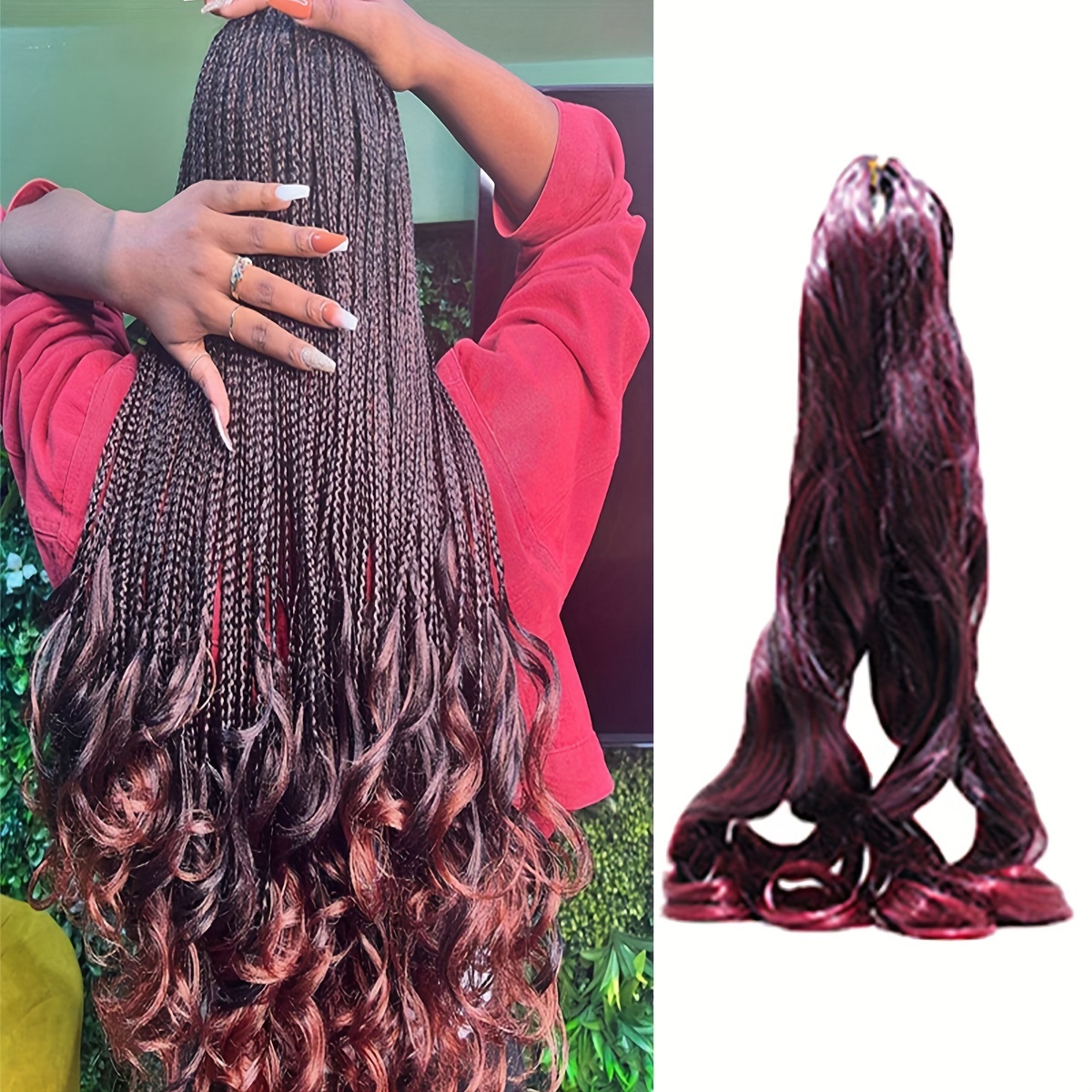 French Curl Crochet Braid Wave Synthetic Hair Extensions Pre