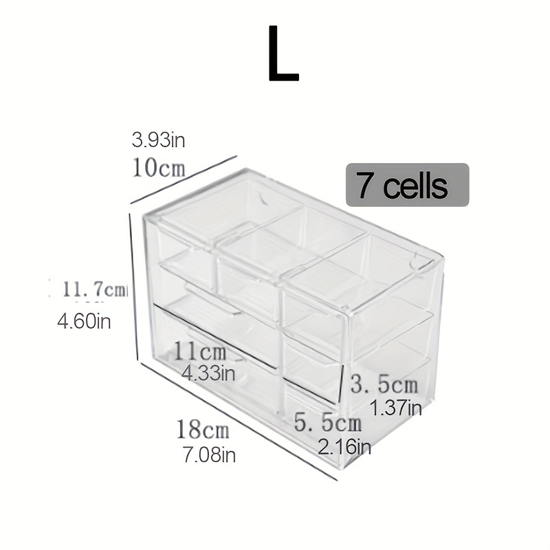 Clear Dustproof Storage Box Organizers Acrylic Jewelry Stationery