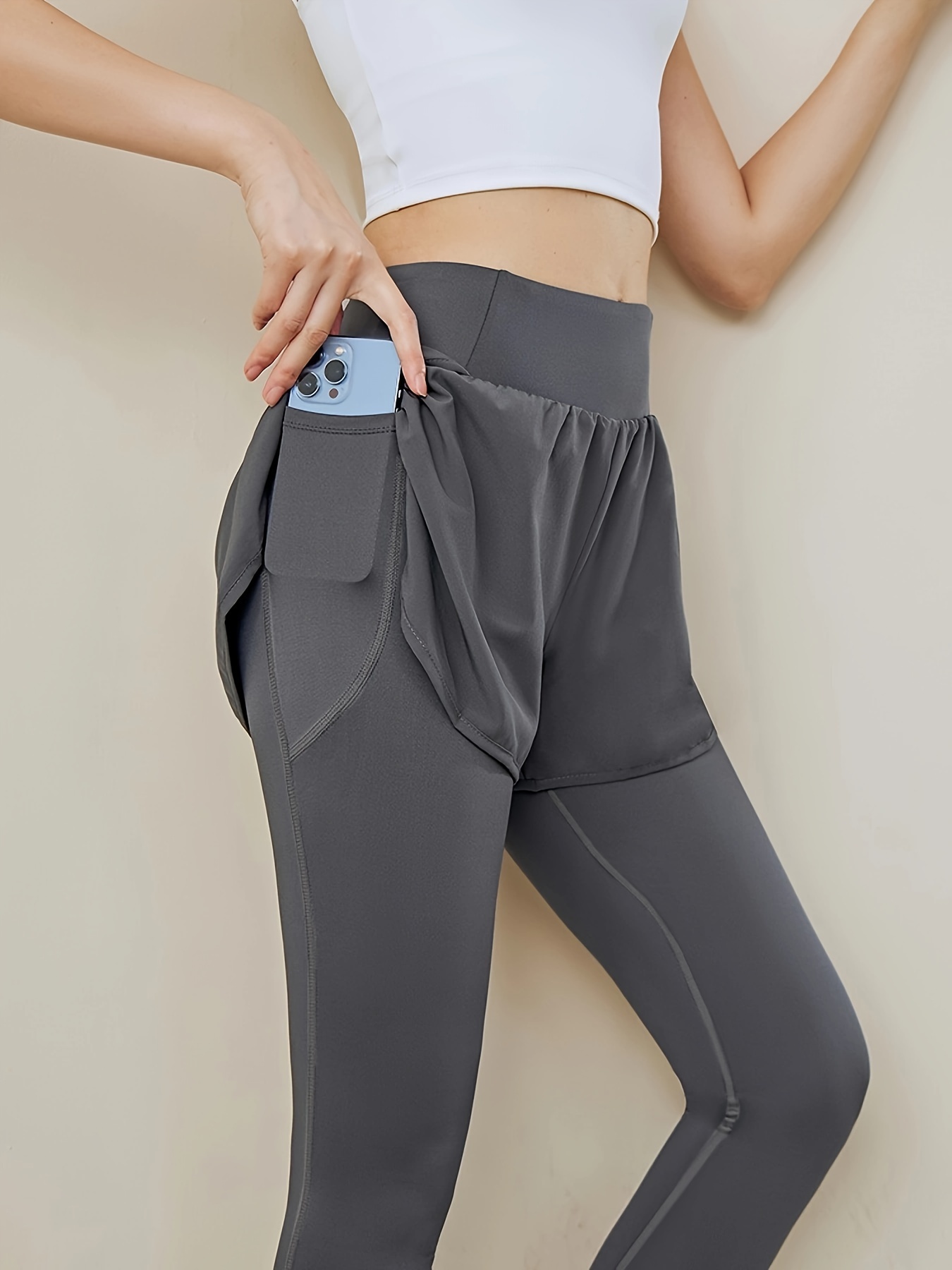 Women High Waisted Yoga Pants for Women with Pockets Tummy Control