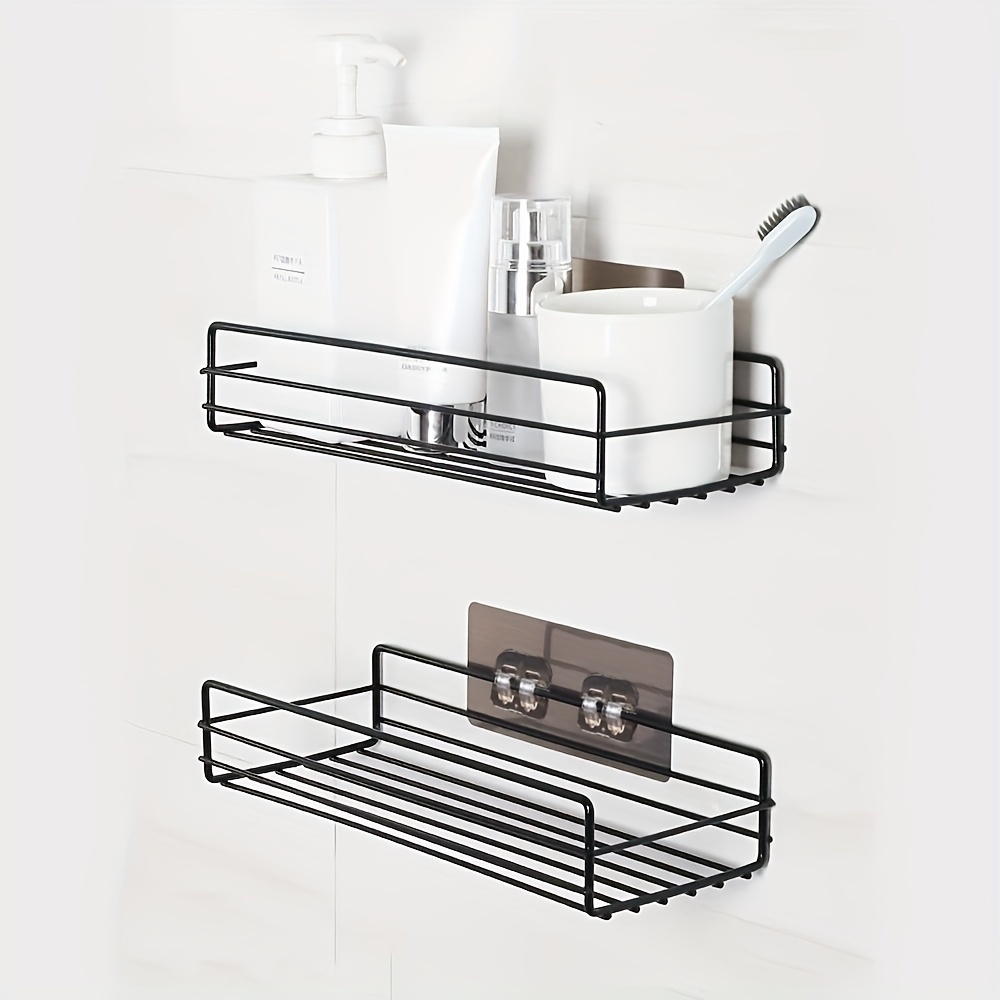 1pc Stainless Steel Shower Shelves, Self Adhesive Shower Organizer