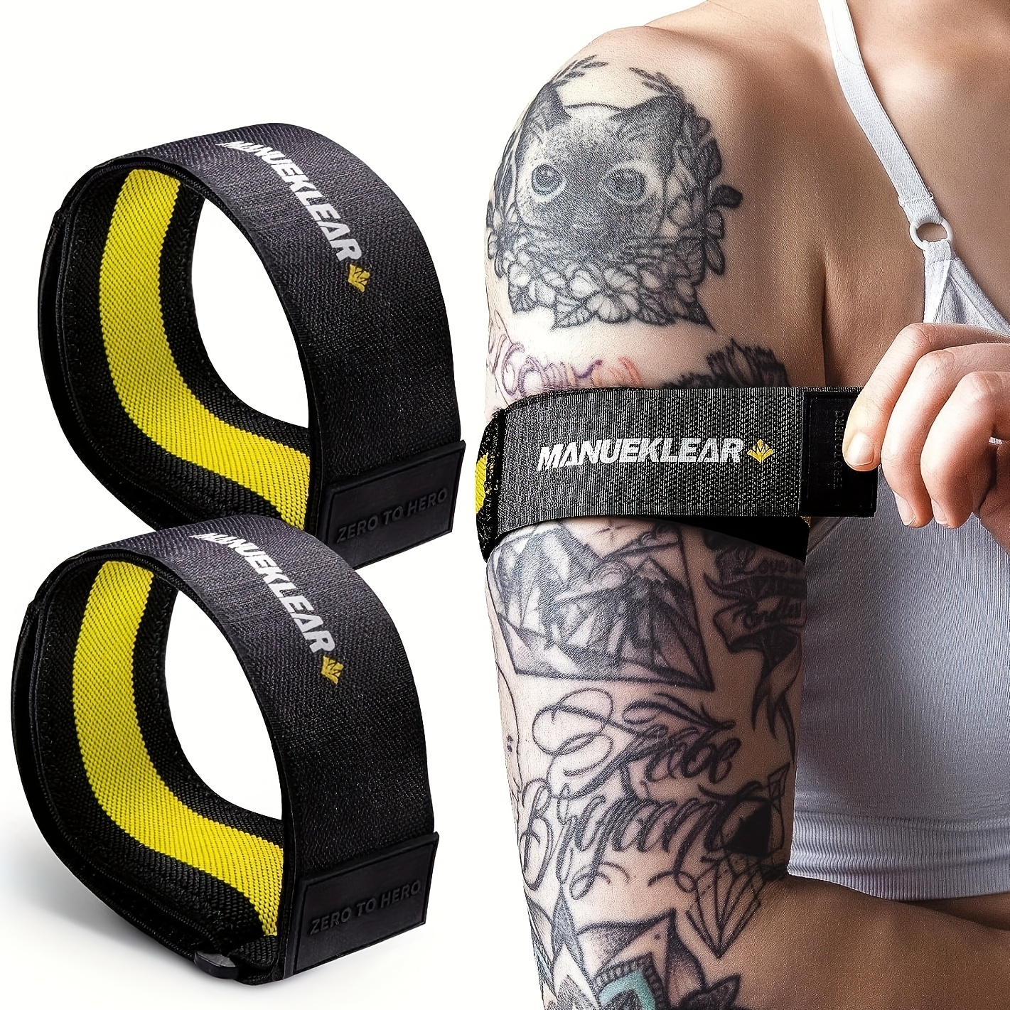2-Pack Anti-Slip Thigh Muscle Training Belt for Resistance Training