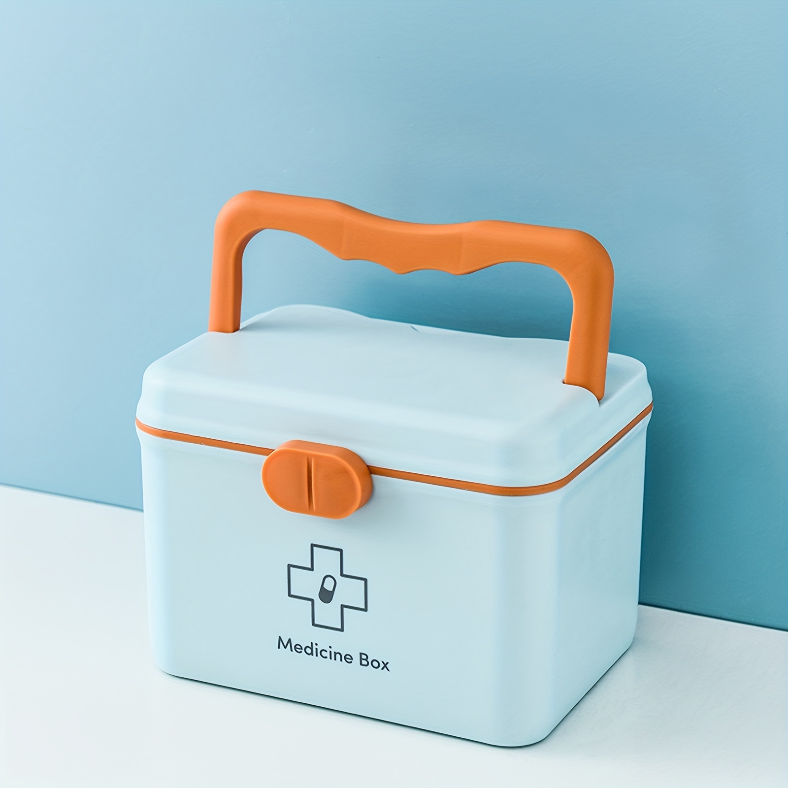Convenient household large-capacity medicine box medical multi-layer  medicine emergency storage box plastic home