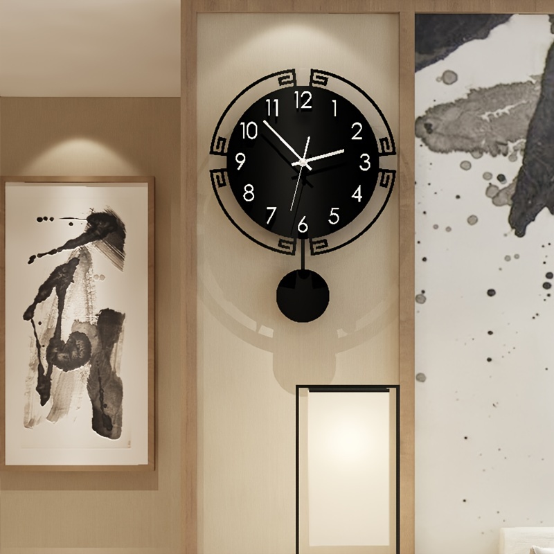1pc Chinese Style Wall Clock | Home Decor Hanging Watch