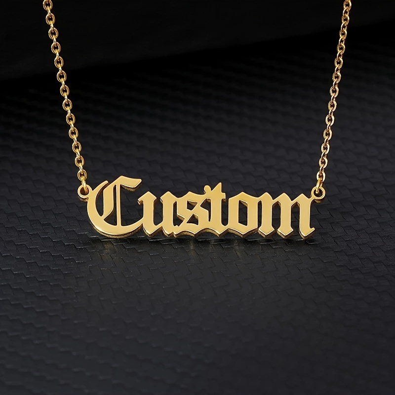 E-shop Benutzerdefinierte Informationen können ausschließlich englische Buchstaben enthalten. Individuell gestalteter goldenes Old English