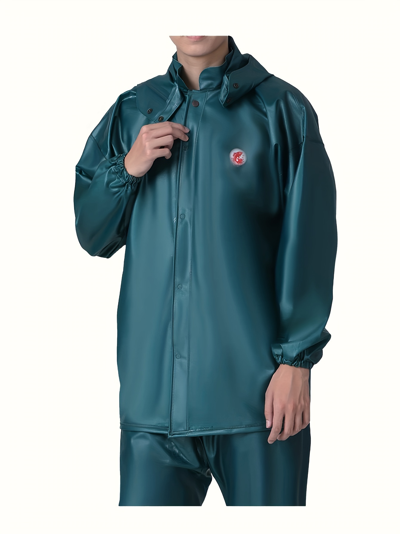 raincoat and rainpants pvc sea   cloth pearlescent suit fishing agriculture mining construction outdoor crowd use split style   with zipper details 11