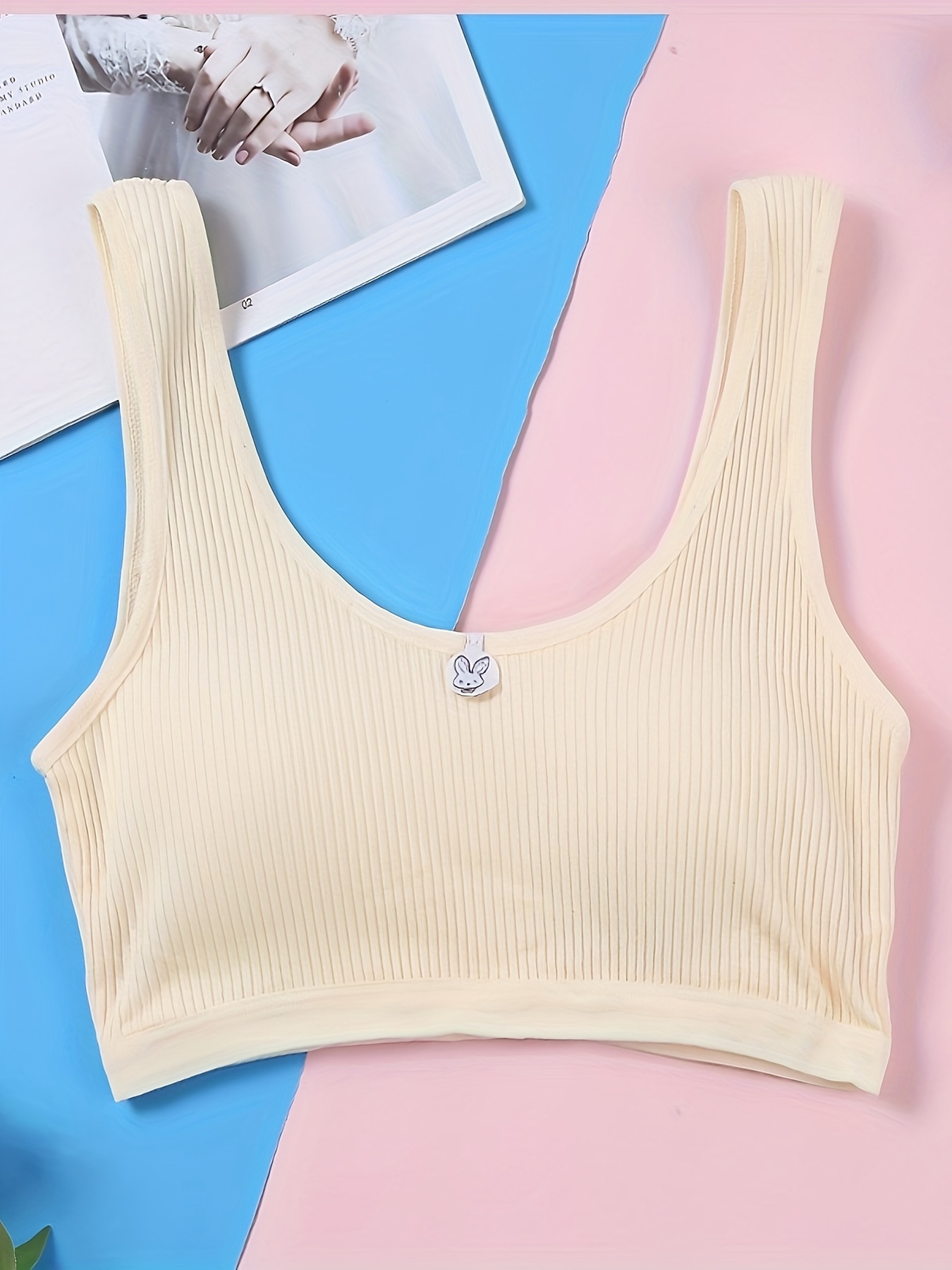 Teen Girls Training Bra Set Pure Cotton Puberty Underwear Vest