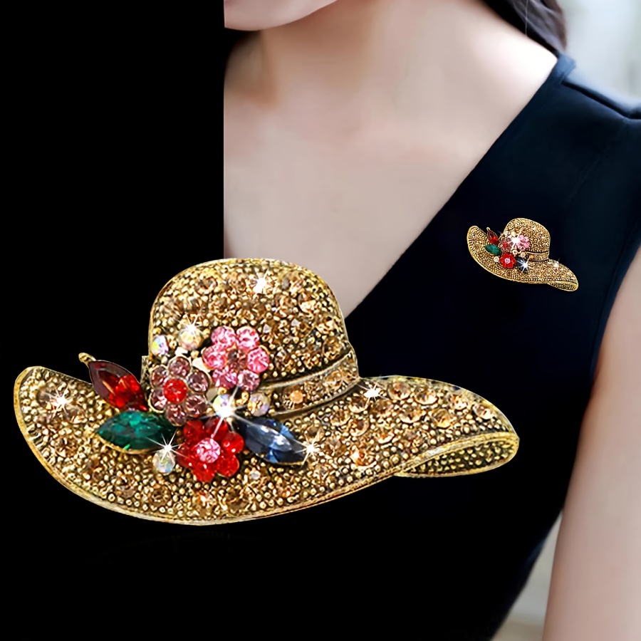 Fashionable Opal Stone Flower Brooch Pin Garment Accessories Birthday Gift  brooches for women rhinestone brooch Pin