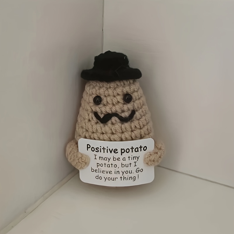 Positive potato plushie crochet gift – ReasonDesign