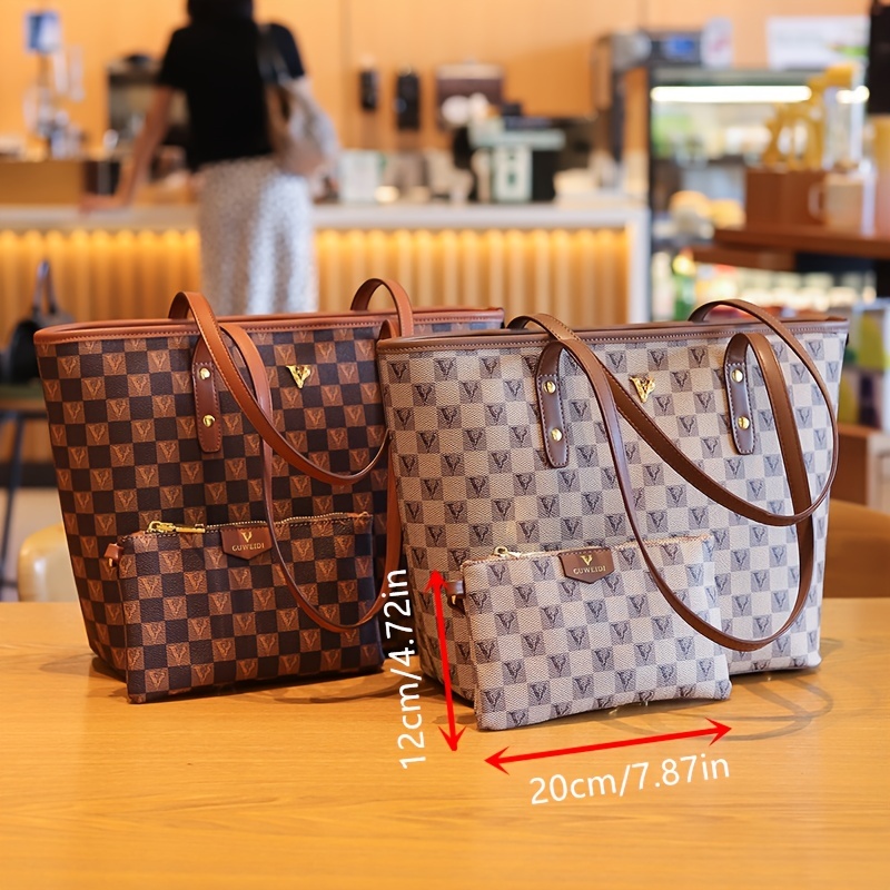 Louis Vuitton Neverfull MM tote bag with ebene checkerboard in