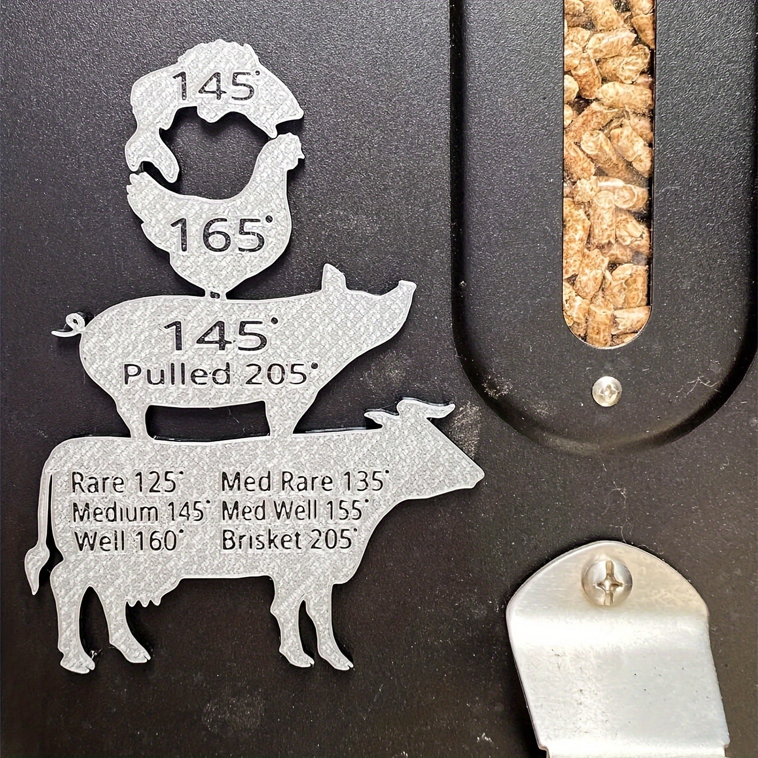 Meat Doneness Chart Magnet - Internal Temperatures for Grilling Chicken,  Turkey, Beef Steak - BBQ Accessory Food Cheat Sheet