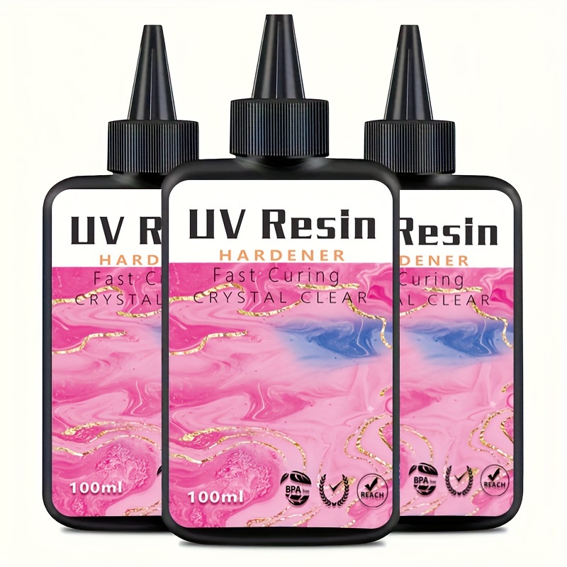 Resina UV trasparente di tipo duro di aggiornamento da 500 ml, colla UV a  polimerizzazione ultravioletta, colla adesiva trasparente con resina
