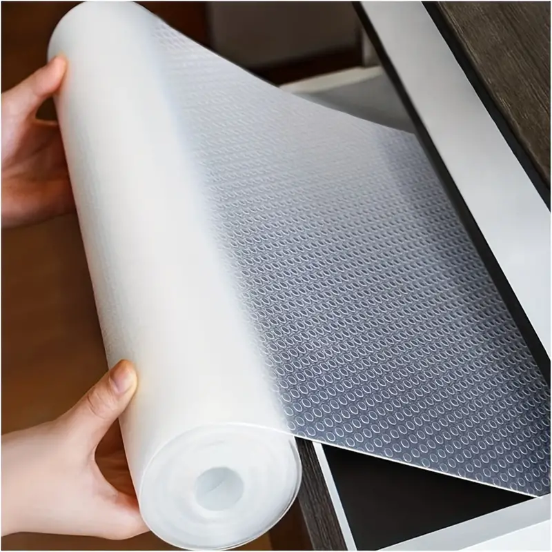Clear Waterproof Oilproof Shelf Cover Mat Drawer Liner Cabinet Non Slip  Table Adhesive For Kitchen Cupboard Refrigerator Pad