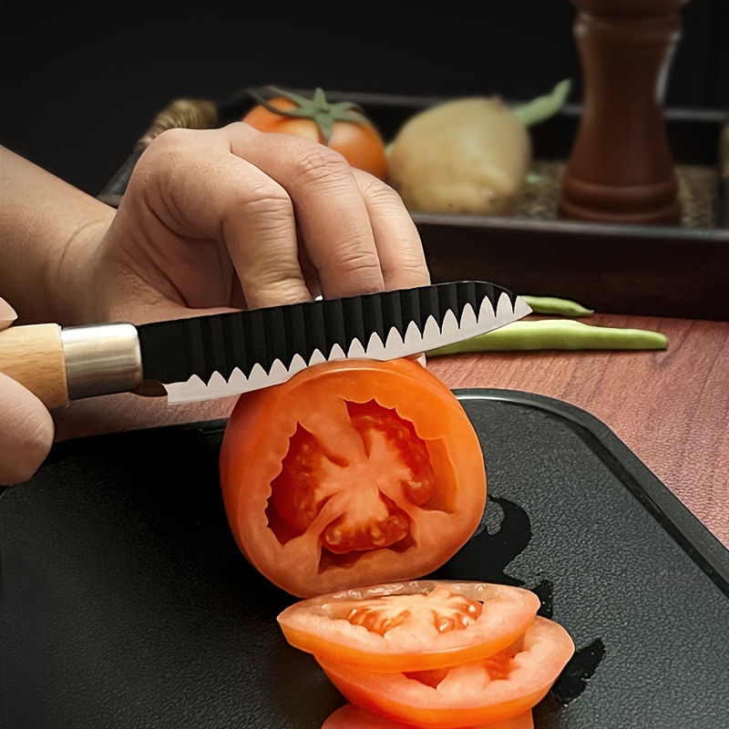 Premium Black Blade Kitchen Knife Set Sharp Chef - Temu