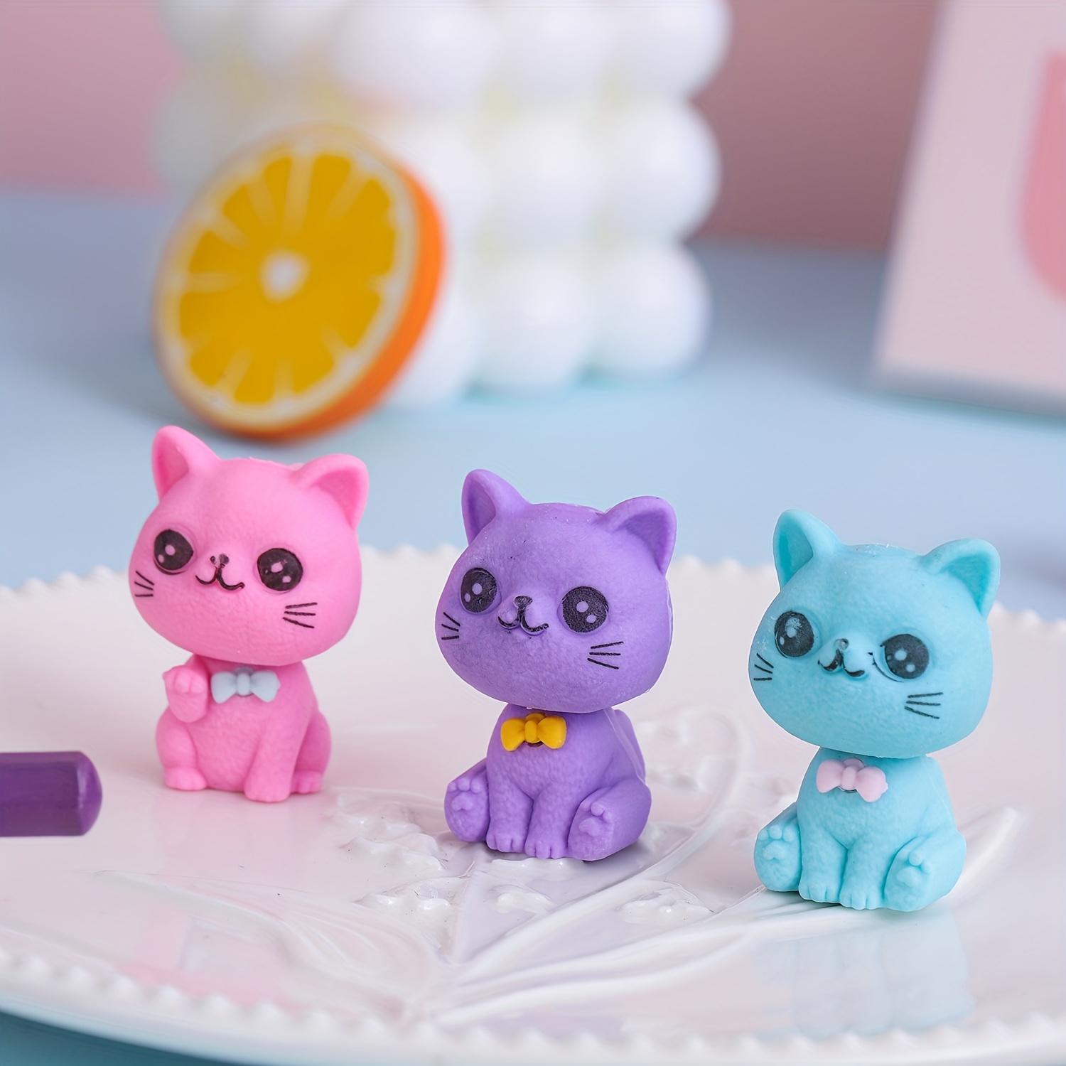 Kawaii Cat Claw Eraser Set Perfect Gift For Students School - Temu