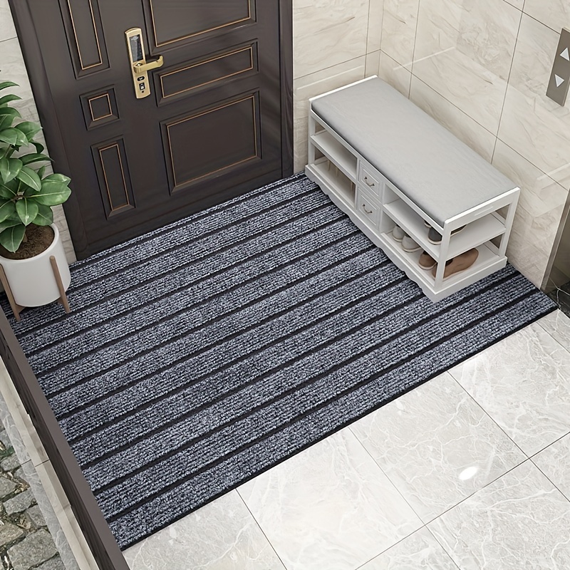 Durable Black Doormat Front Door Mat For Entrance Machine - Temu