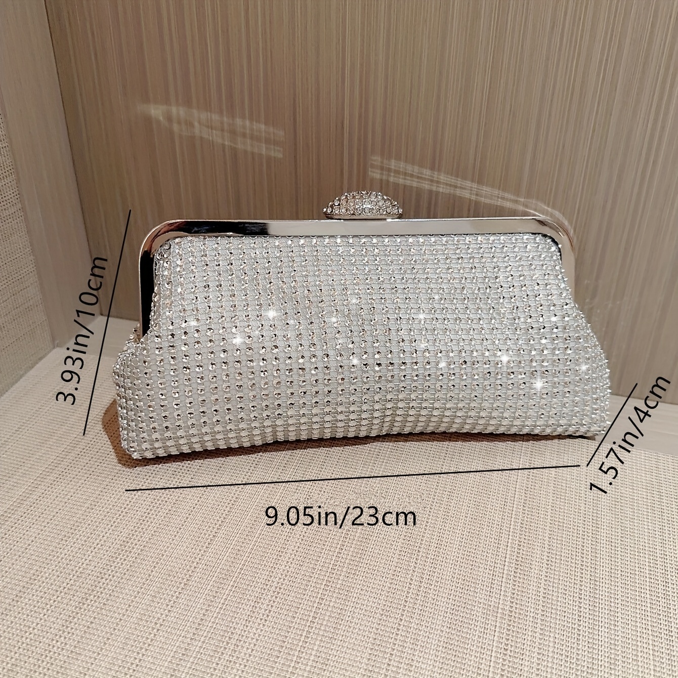 Borsa Sera Strass Over Pochette Lucida Donna Borsa Sposa - Temu Italy