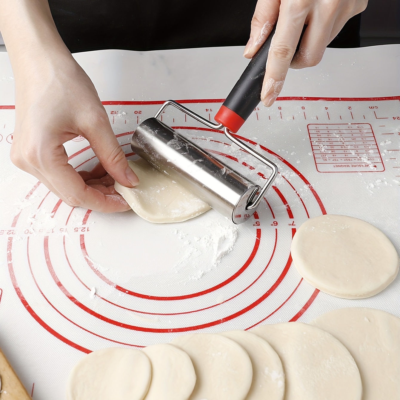 Rodillo de amasar | Madera clásica | Rodillo de masa profesional | Usado  por panaderos y cocineros para amasar masa para galletas | Pastelería