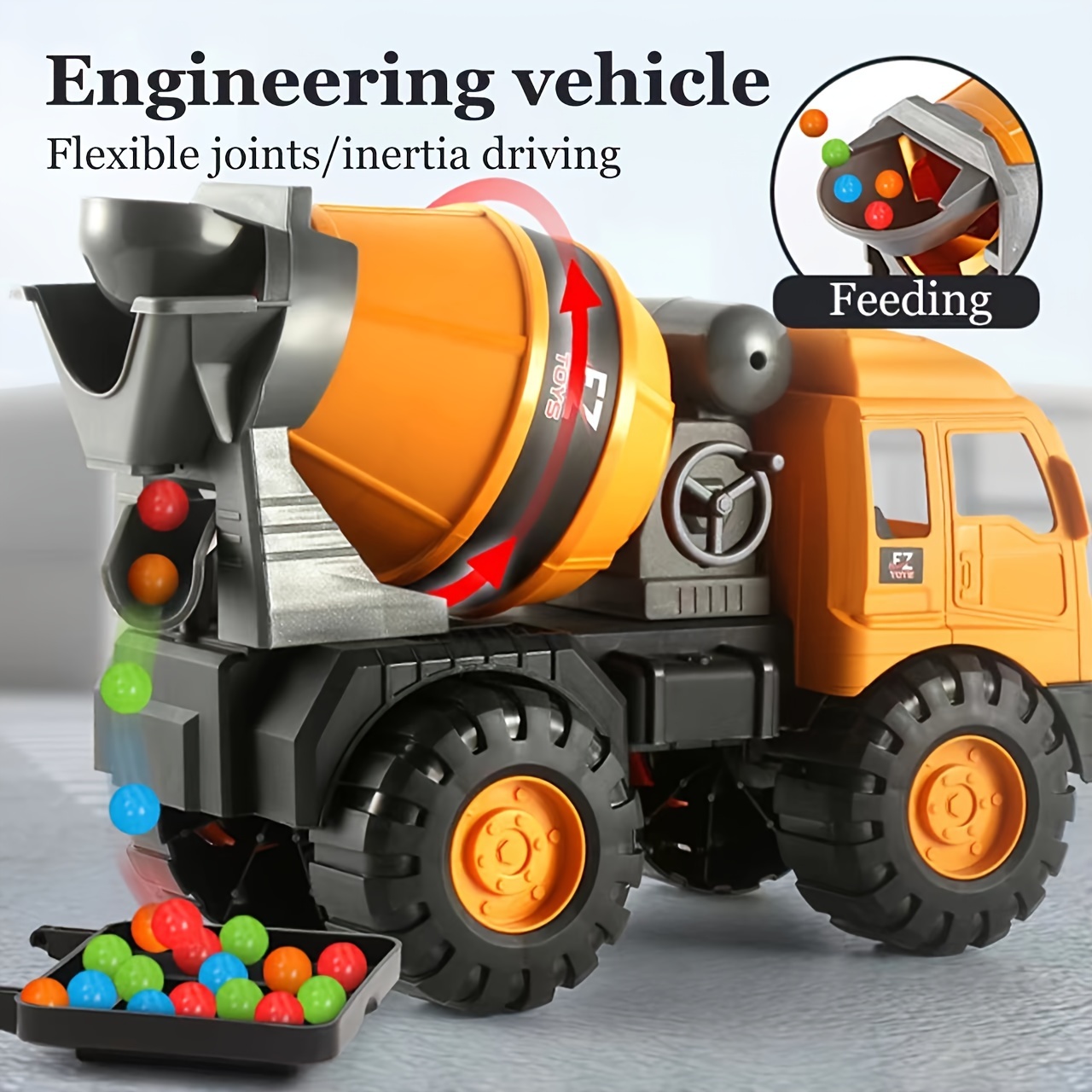 Bagger-Spielzeugauto Für Kinder, Großes Technisches Auto-Set, Muldenkipper,  Zementmischung, Bagger, Kran, Junge (Halloween, Weihnachten