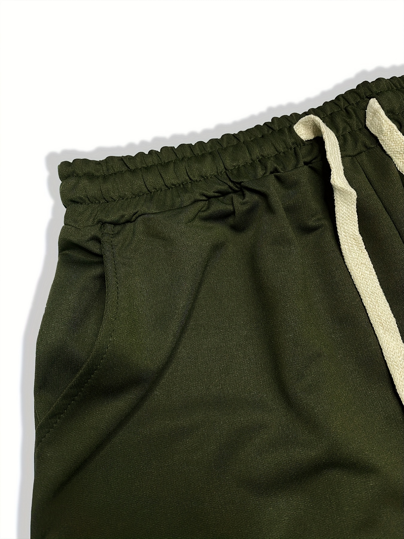 Men Drawstring Jogger Shorts Elastic Waist Sports Cargo Pockets