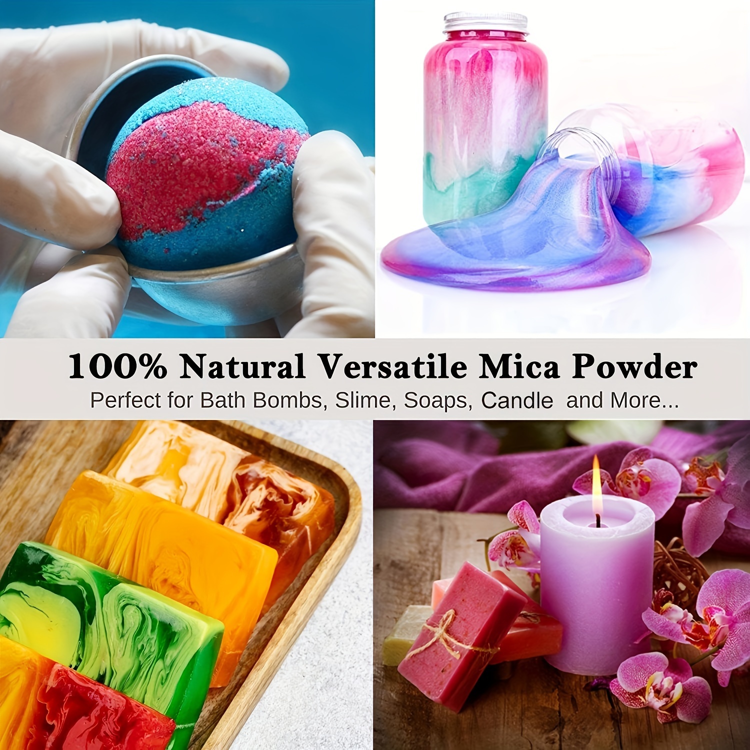 Mica Powder Blue 100g Effect Colorant Pigment Multipurpose DIY Arts And  Crafts Additive Or Epoxy Resin, Tumblers, Bath Bomb, Soap Dye, Slime,  Candle