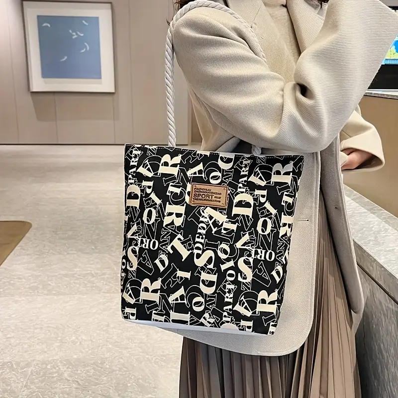 vintage bucket bag fashionable single shoulder bag versatile simple floral shopping tote details 7