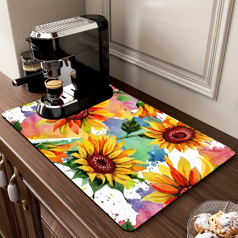 Rubber Drying Mat Absorbent Pad For Coffee Machines - Temu