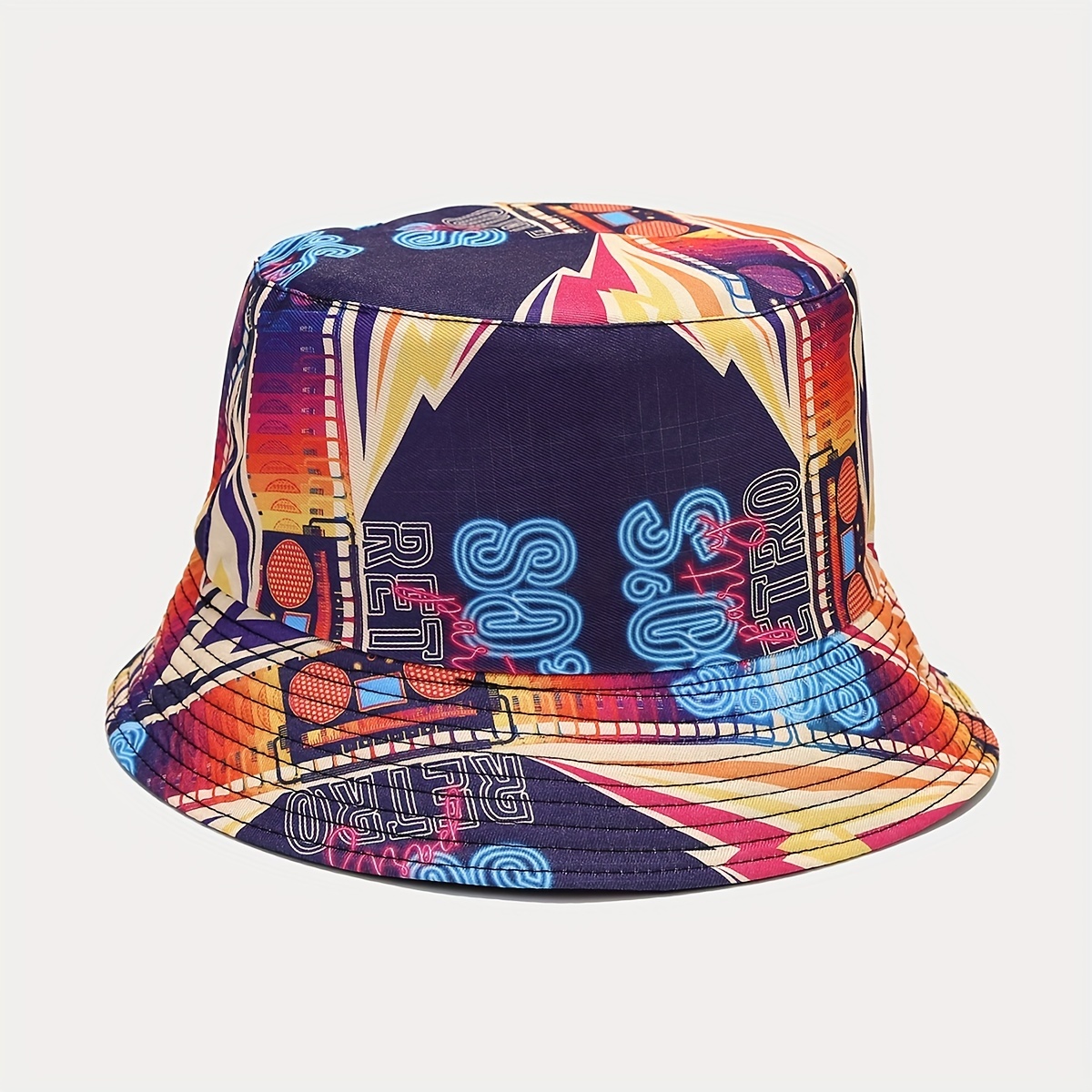 Letter Print Nostalgic Fishermans Hat Breathable Sun Protection Bucket Hat  For Outdoor Traveling Beach Party Mens Accessories, Shop Now For  Limited-time Deals