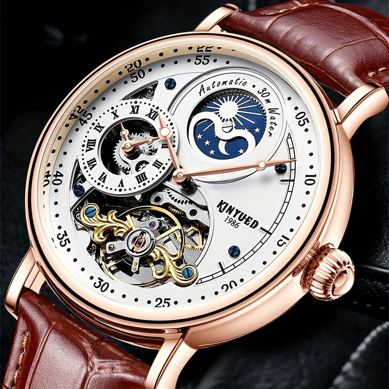 Kinyued automatic hotsell mechanical tourbillon watch