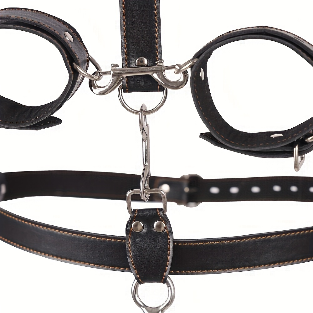 Conjunto De Juguetes Sexuales Bdsm De Collar De Mordaza, Esposas Y Cinturón De Cintura, Conjunto De