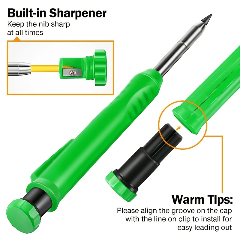 Outil de Marquage de Marqueur de Crayon MéCanique à Trou Profond, Recharges  deV6