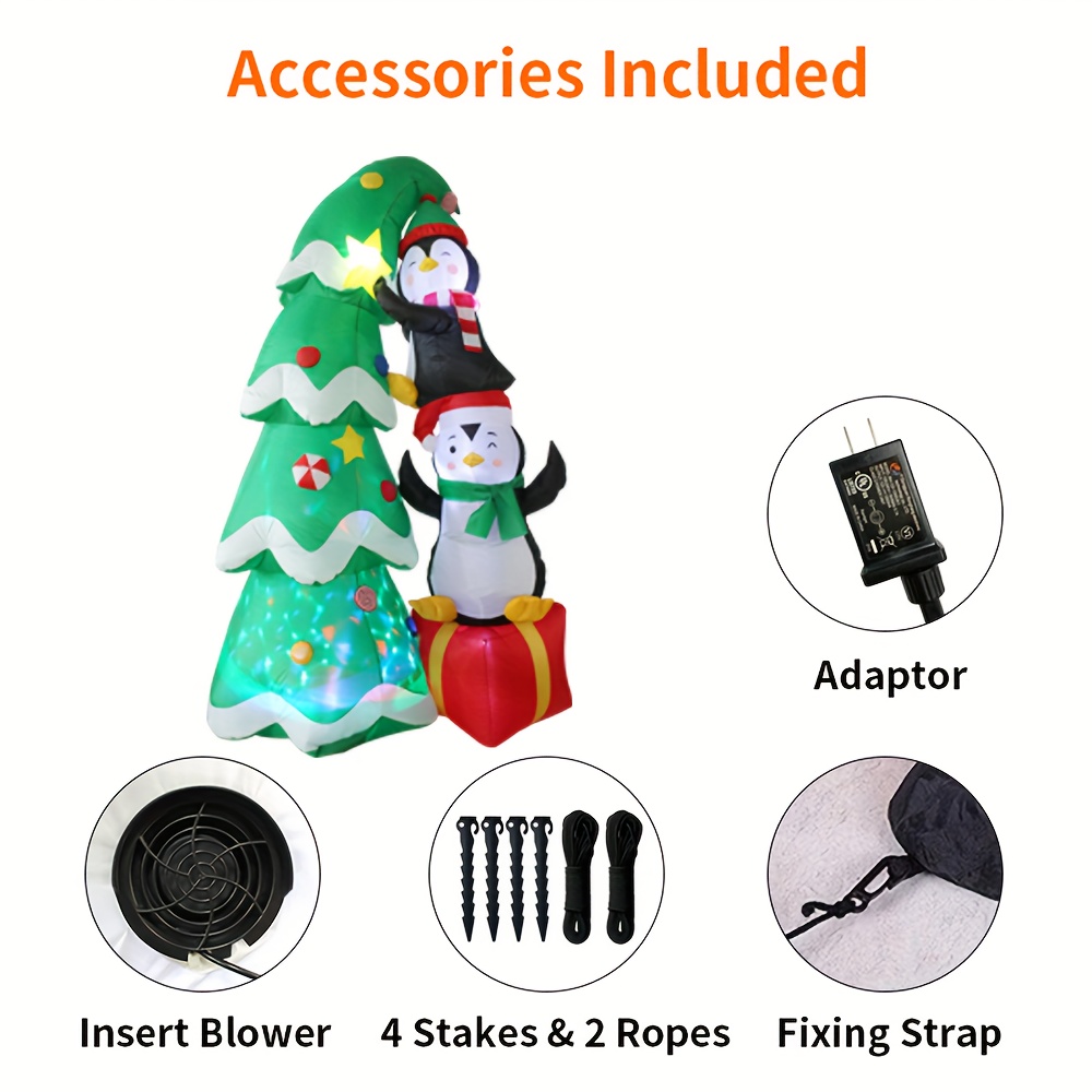 Penguin Climbing Christmas Tree Gift Pack Scene Decor - Temu