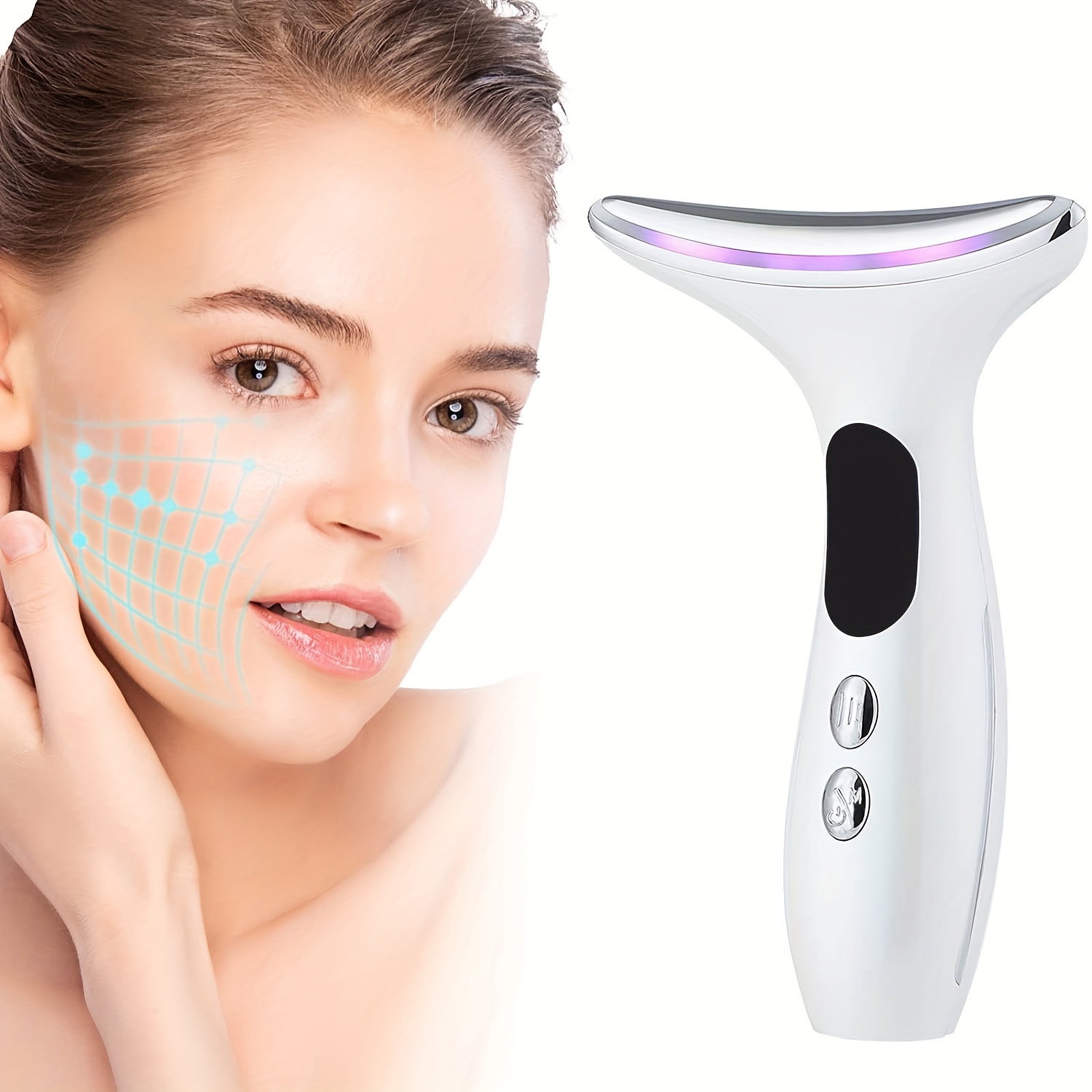 3 Attachments 4 in 1 Face Massager Neck Massager Body - Temu