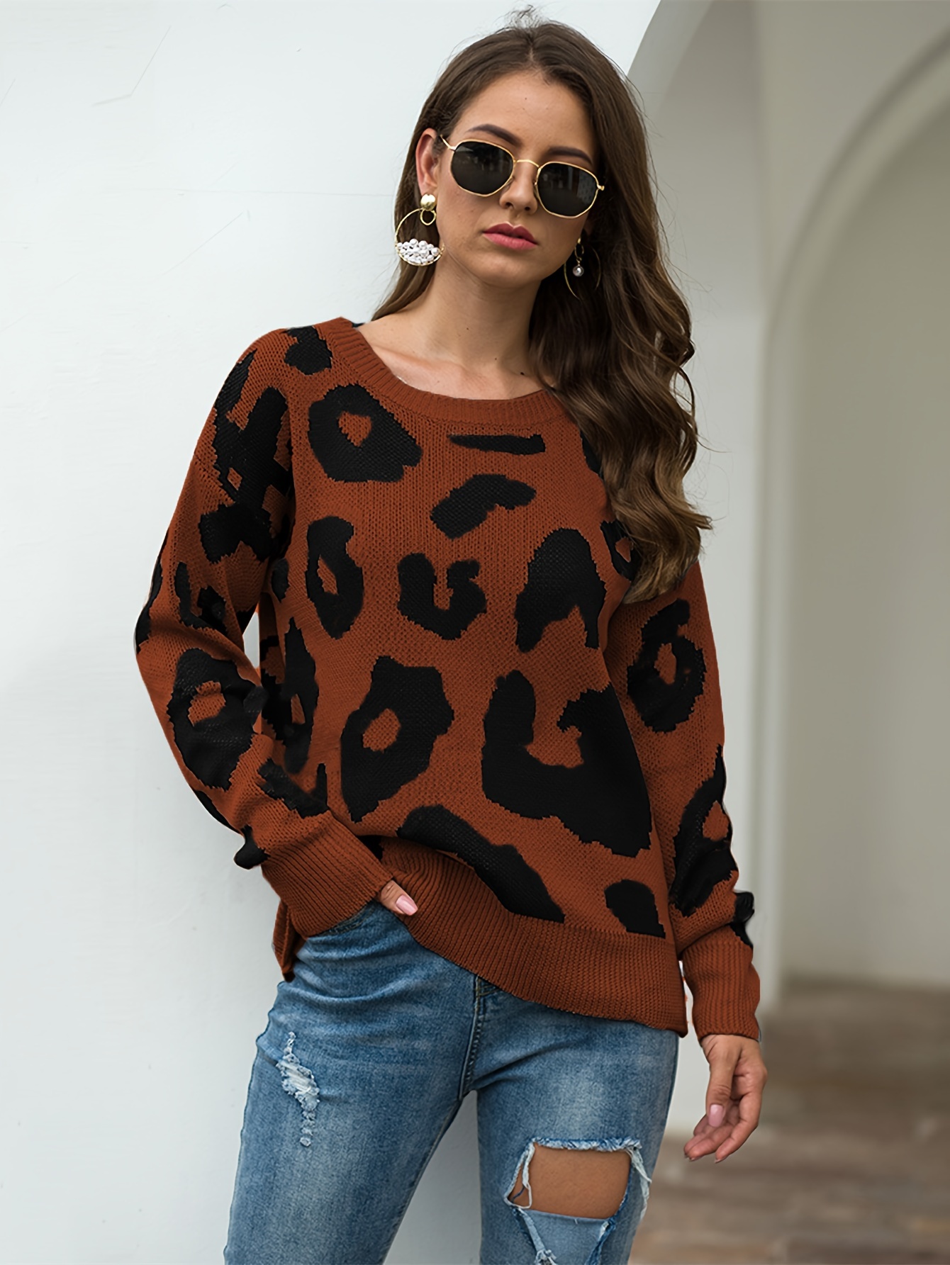 Leopard Sweater Women - Temu Canada
