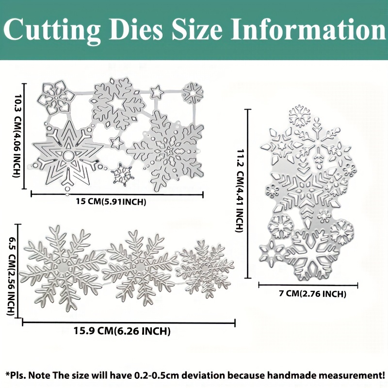 Snowflake Shape Die Cuts For Card Making Clearance Christmas - Temu