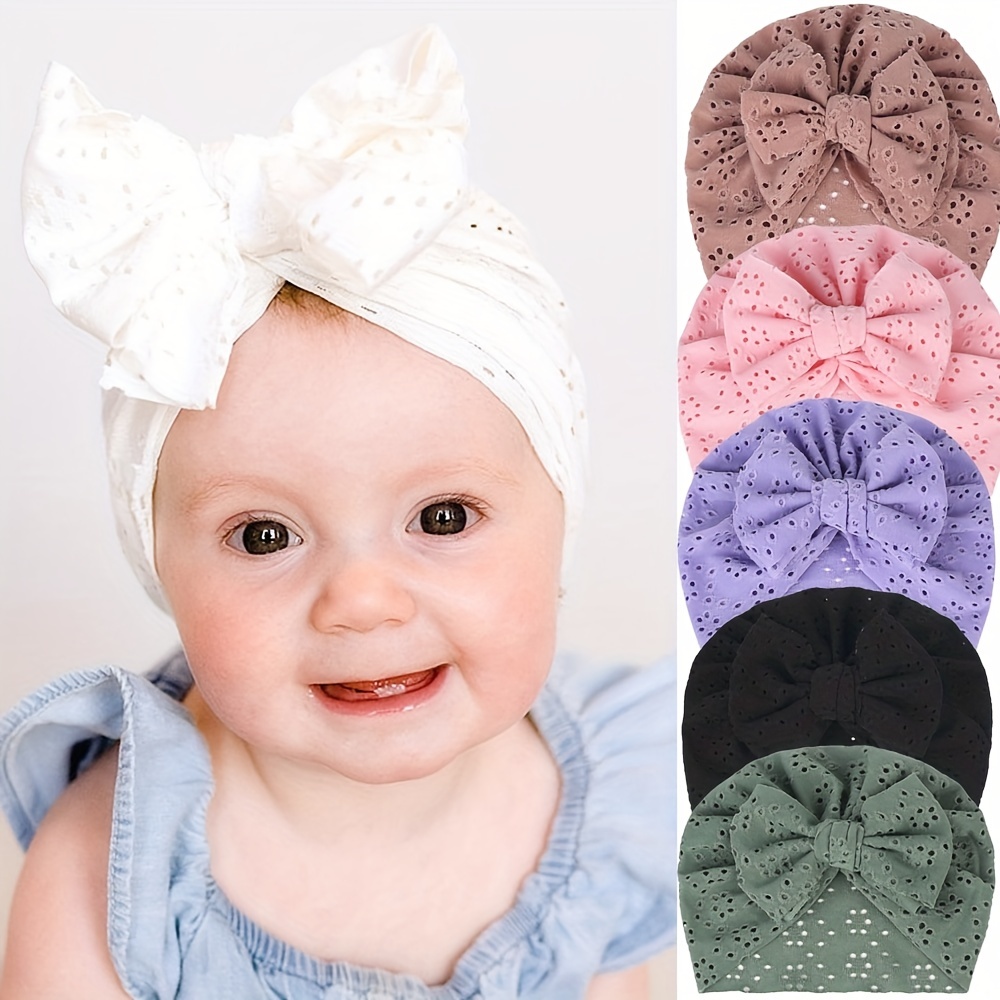 Sombrero turbante bebé de terciopelo floral