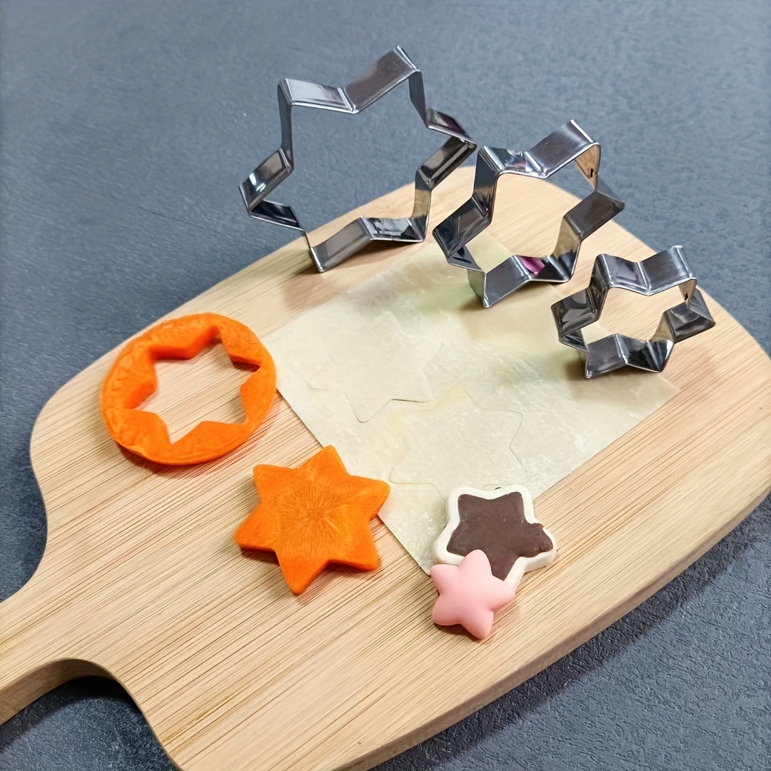 Hexagonal Star Cookie Cutters, Stainless Steel Pastry Cutter Set, Biscuit  Molds, Baking Tools, Kitchen Accessories - Temu