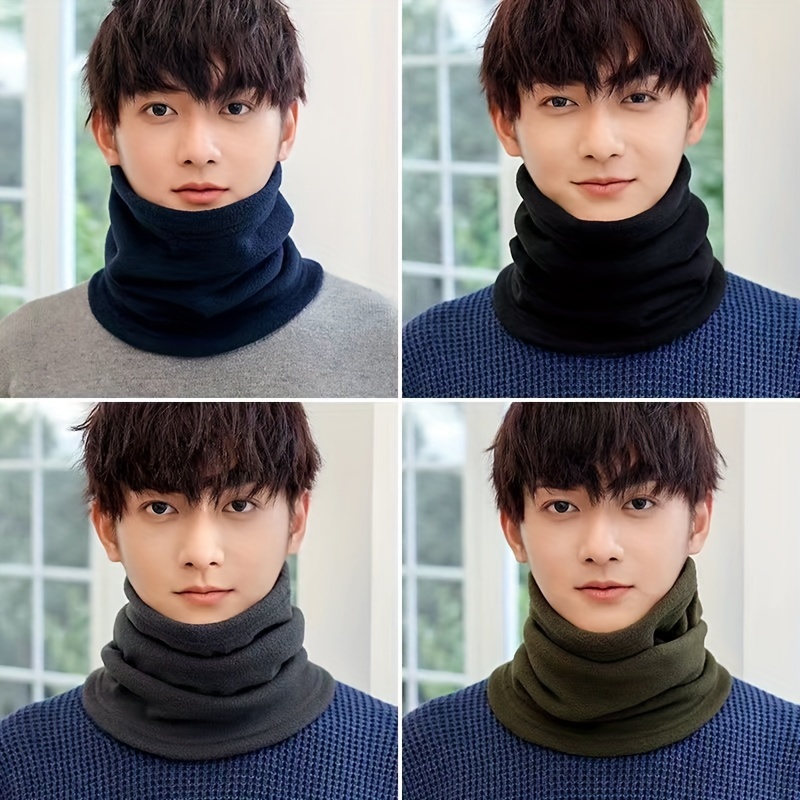 1pc Plain Color Warm Fleece Fabric Comfortable Skin-friendly Neck Warmer With Double-layer, Ideal choice for Gifts details 6