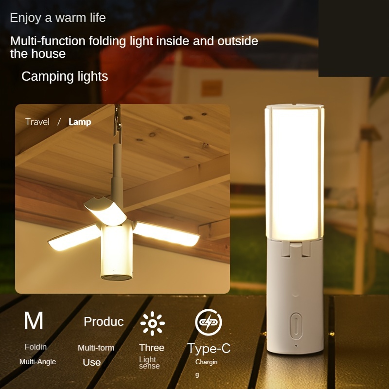 Tent Lights for Camping Hanging, Outdoor Folding Camping Lights,  Rechargeable Phone Charger, Multifunctional Handheld Tent Light, Ambient  Light