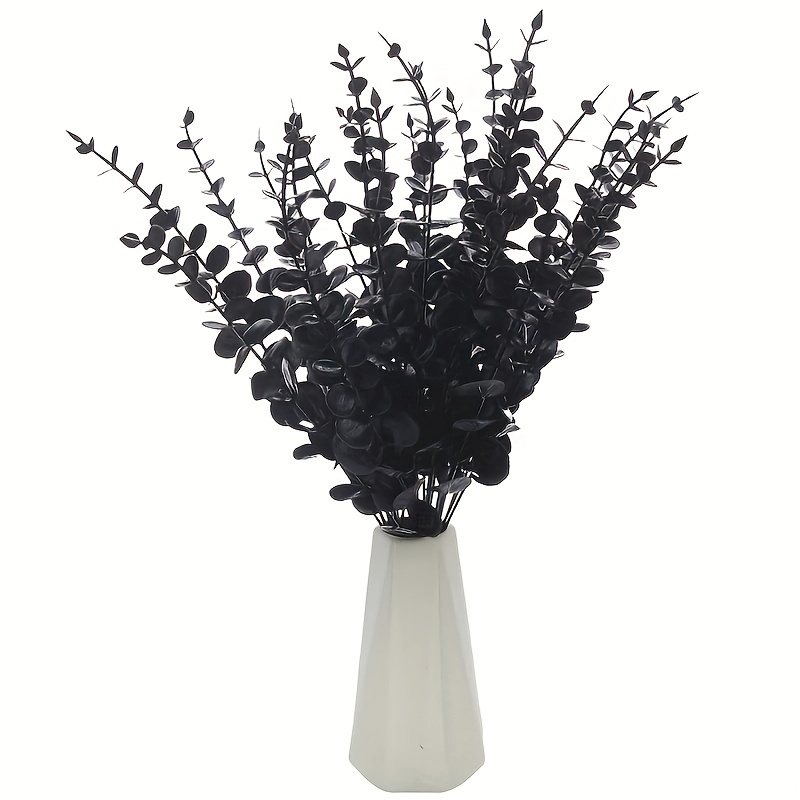 Black Eucalyptus Artificial Flowers Are Used For Room - Temu