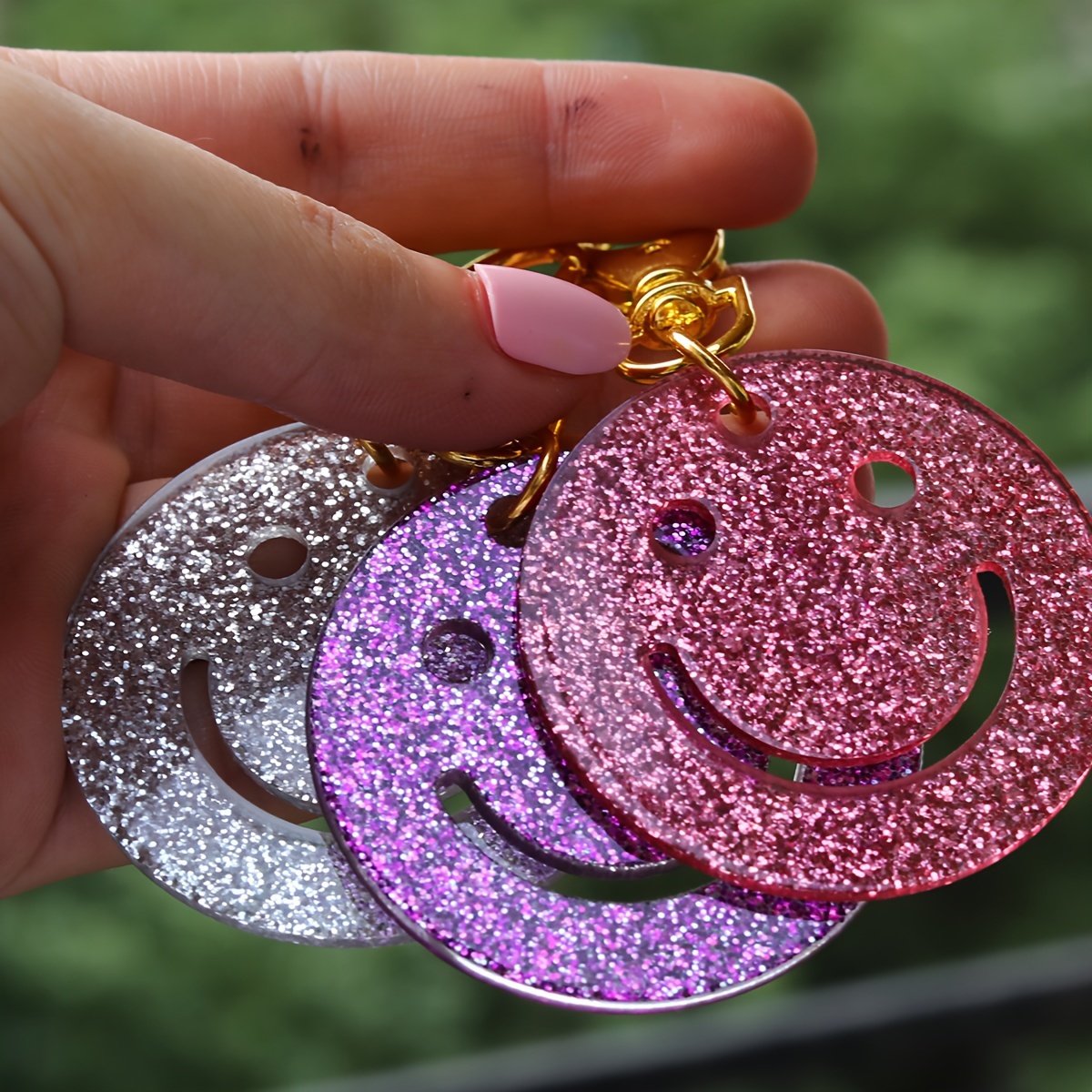 Glitter Acrylic Keychain