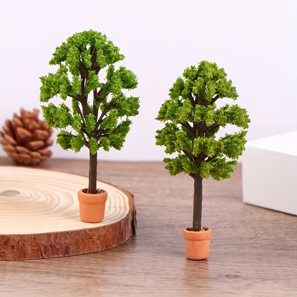 exquisite 1:12 scale dollhouse miniature tree lifelike green