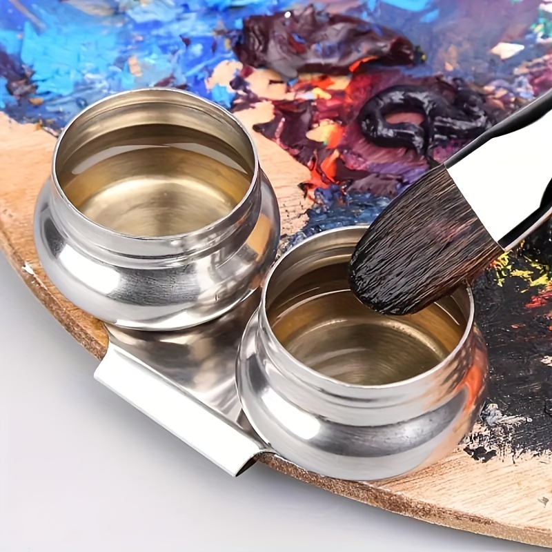 Oil Painting Brush Washing Bucket Wash Pen Barrel Stainless Steel