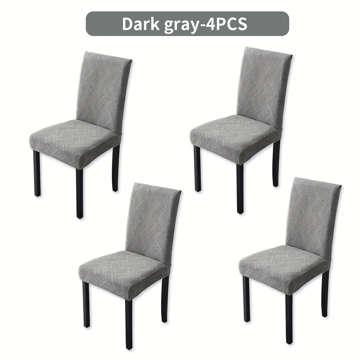 Jacquard Extensible Dining Chair Cover Spanex Slipcover Covers for Chairs  Kitchen Dining Chair Covers Elastic Stretch Chair Covers (Color : 2232  light gray, Specification : Univeral) : : Home & Kitchen