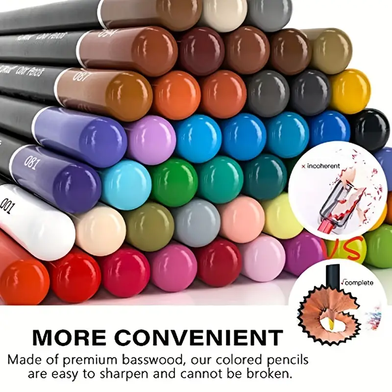 Premium Colored Pencils,Set of 120 Colors,Artists Soft Core with